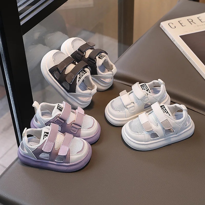 Children Sandals Boys Girls Toddler Mesh Sneakers Non-slip Soft Bottom Kids Shoes Summer Breathable Baby Girl Boys Shoes Sandals 2