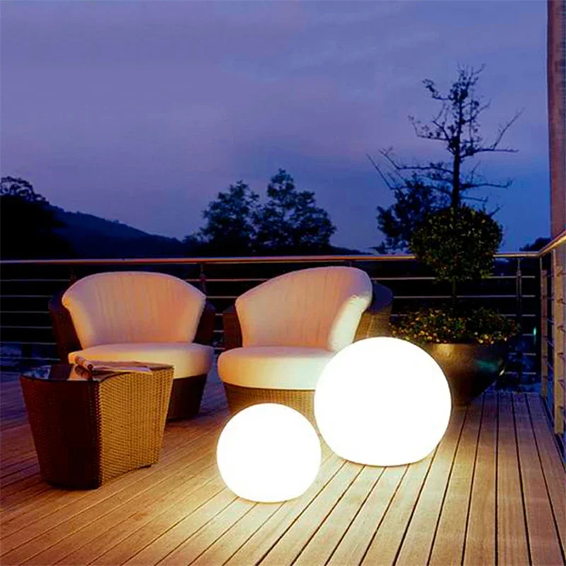 Outdoor Solar LED Remote Control Garden Ball Light Lamp 4