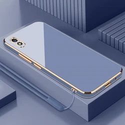 Luxury Square Plating Shockproof Silicone Back Cover for Redmi 9AT (Gs6D grey)