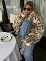 Solid Color Plush Women's Coat Fashion Fluffy Faux Fur Jacket  Long Sleeve Warm Cardigan Coat 2024 Lady Winter Street Outerwear 1
