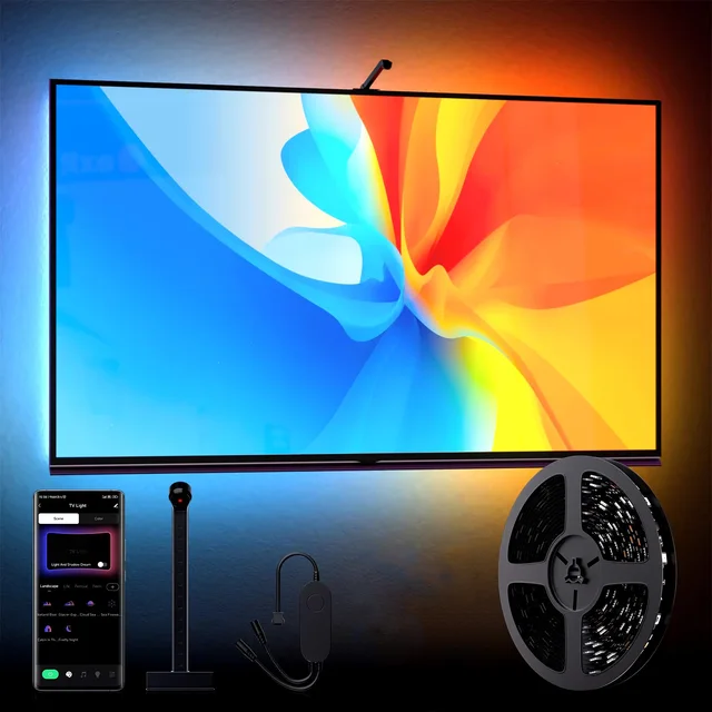 Immersion TV Backlights with Camera Smart Ambient TV Strip Light RGB Synchronization Ambient Led Strip Light Lamp Game Room Deco 1