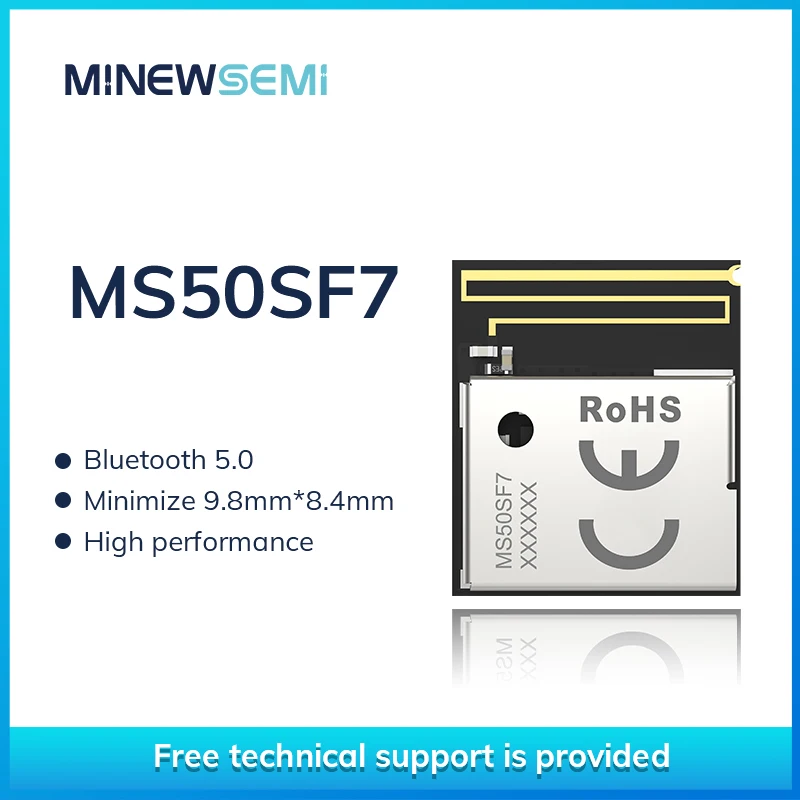 Minewsemi-mini Módulo Bluetooth Atualizar Low Energy Bar Módulos Suporte Nfc Thread e Zigbee Nrf52832 512kb Ms50sf7 - Image 4