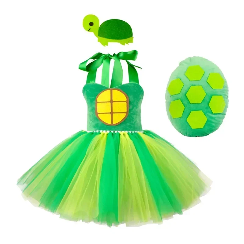 Cosplay Girls Little Turtles Animal Characters Costume Dress Halloween Party Performance Dress Up Costumes Outfits