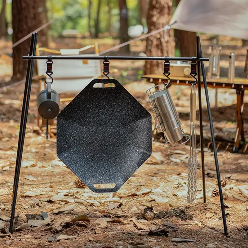 Korean Styles Octagon Barbecue Plate Non-stick Outdoor Camping Grill Pot Hangable Frying Pan BBQ Meat Pot Kitchen Accessories barbecue grill