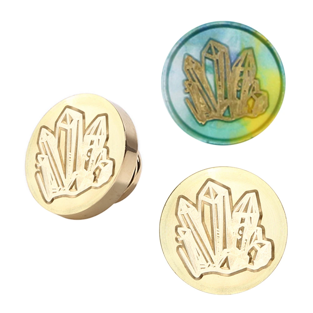 3D DIY Embossed Wax Seal Kit Vintage Round Sealing Head Replacement Removable for Christmas Gifts Wedding Birthday for Envelopes