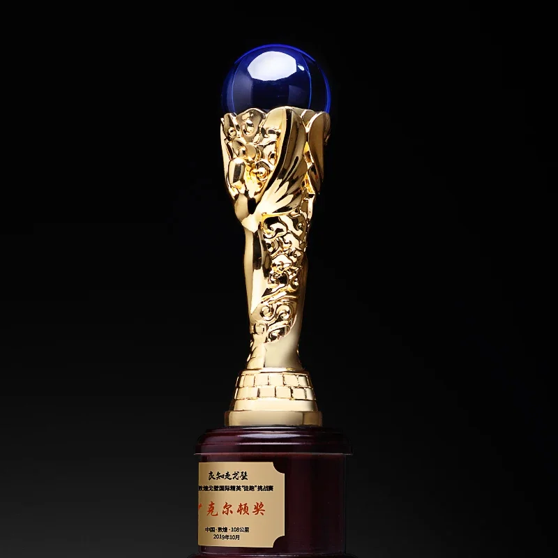 Custom Crystal Metal Trophy, Creative Home Decoration, Wooden Base, Basketball, Running Competition, Individual Team Awards, 1Pc