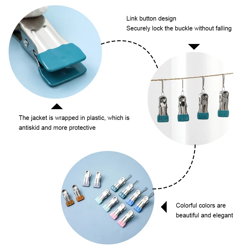 

Two Styles Portable Traceless Clothespin Storage Clip Clothes Rack Clothes Rack Towel Clothespin