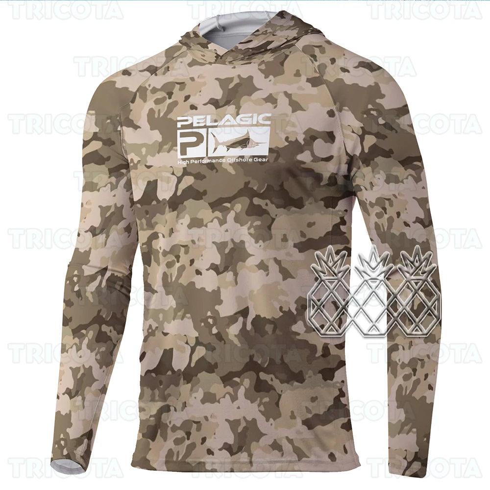 

PELAGIC Performance Fishing Shirts Men's Long Sleeve UPF50+ Protection Fishing Clothing Anti Mosquito Breathable Fishing T-shirt