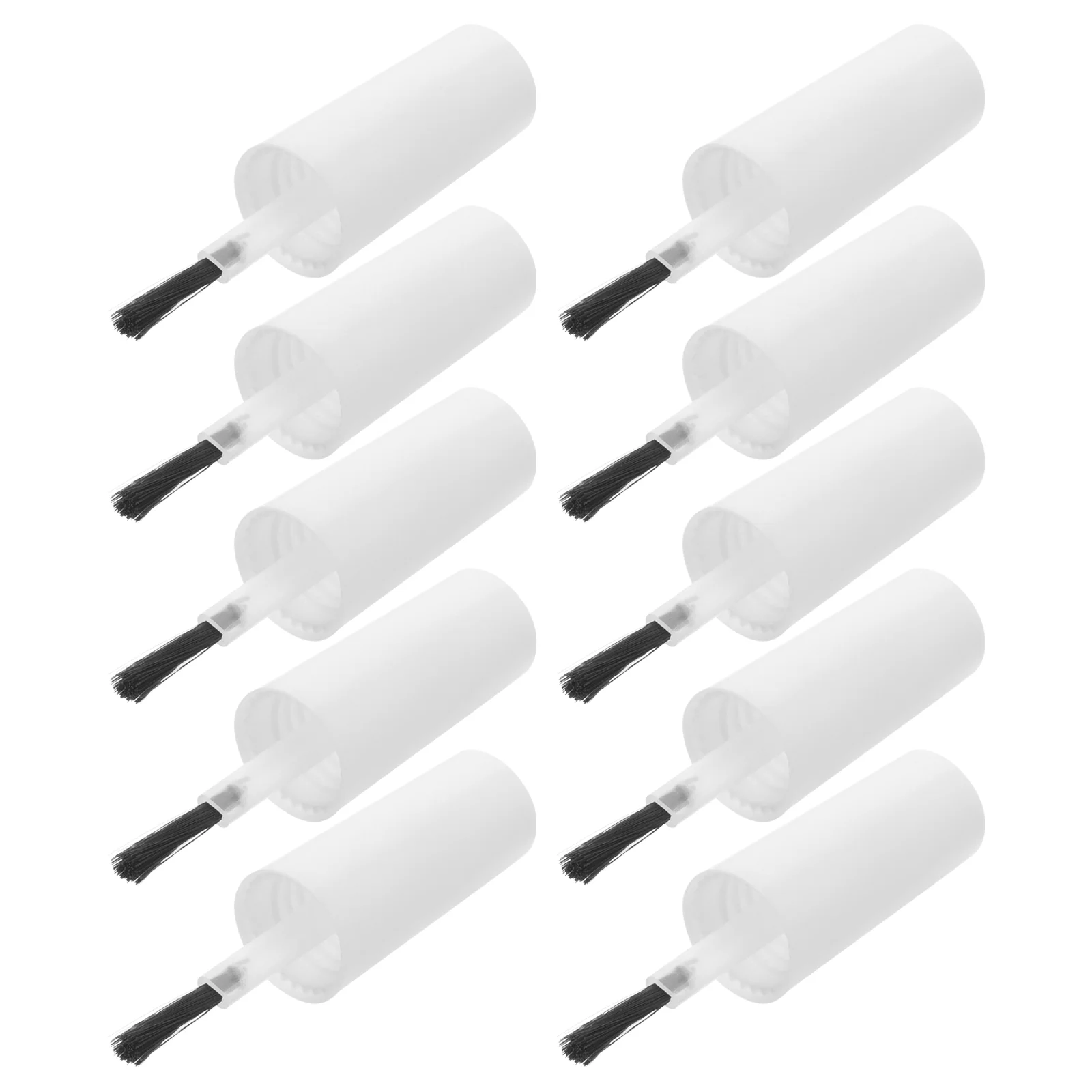 10pcs Nail Polish Brush Replacement Kit Empty Nail Polish Bottle Caps with Brushes DIY Manicure Tools for Gel Liquid and Dip Pow 2