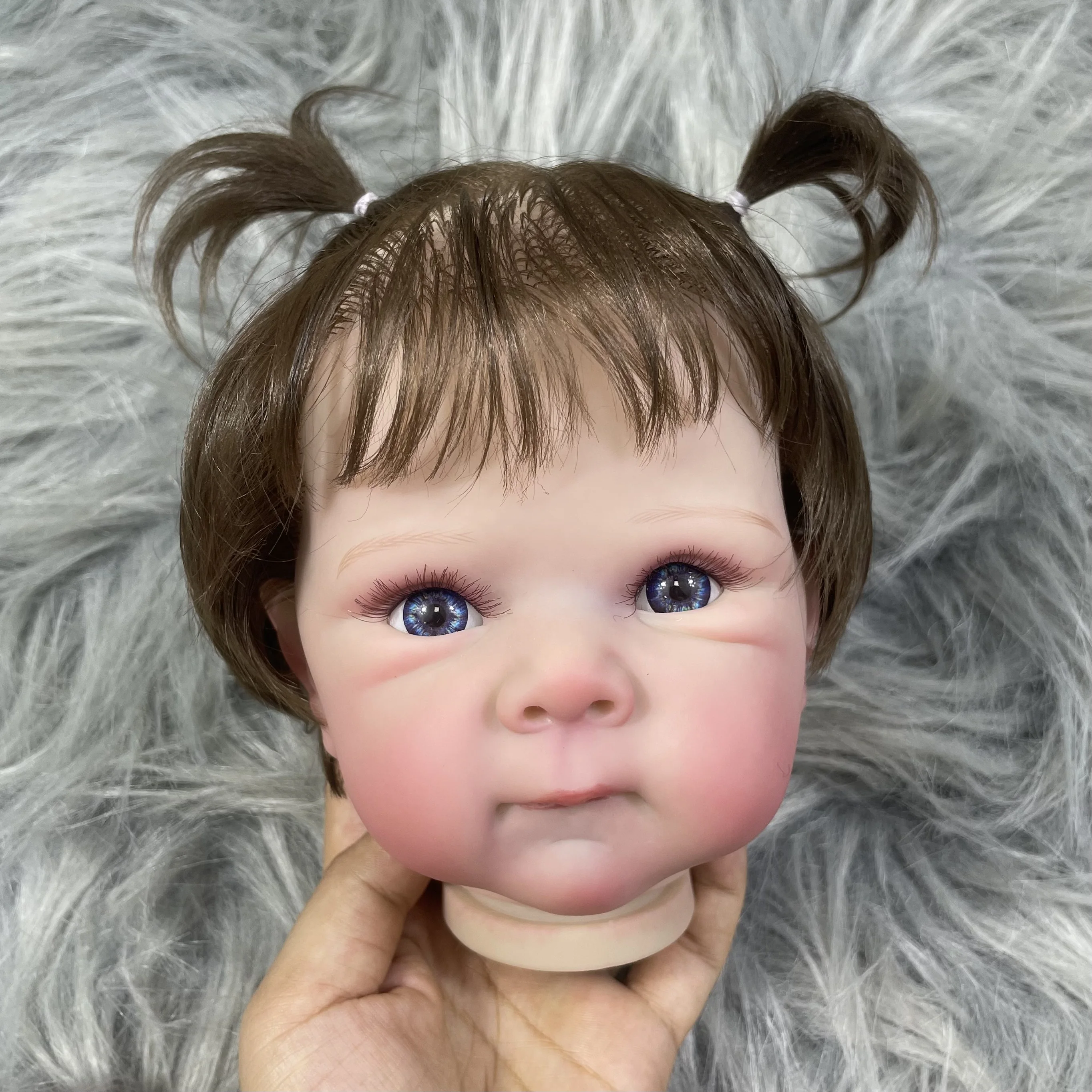 18 inches Already Painted Bebe Bettie With Hair Transplant Doll Kits Vinyl Reborn Doll Unassembled DIY Reborn Kit Gift
