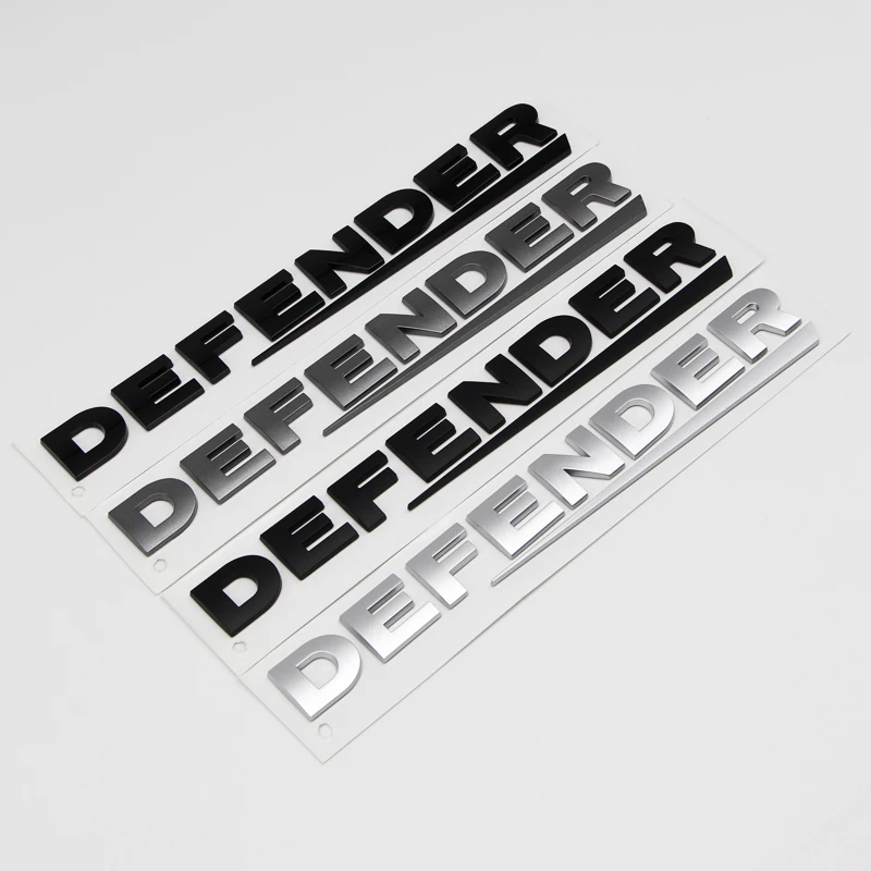 3D Abs Defender Emblem Lettere Auto Cofano Anteriore Posteriore Tronco Badge Adesivi Decalcomanie Per Land Rover L663 Trx4 Trx 4 Accessori