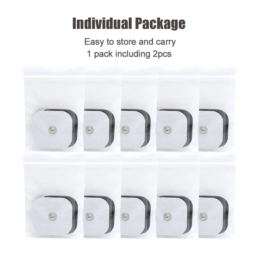 Self Adhesive Non-woven Fabric Replacement Tens Electrodes Pads for Eletric EMS Muscle Stimulator Low Frequency Massager 4x4cm
