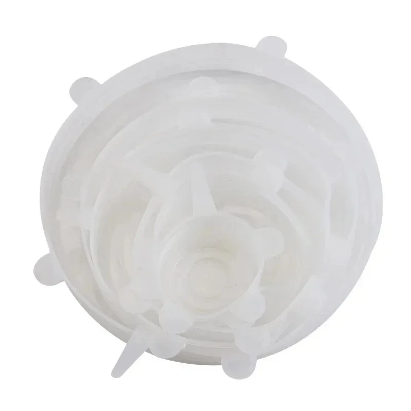 6Pcs Fresh-keeping bowl Cover Multifunctional Silicone Storage Container General Dishes For Refrigerator Kitchen Accessories