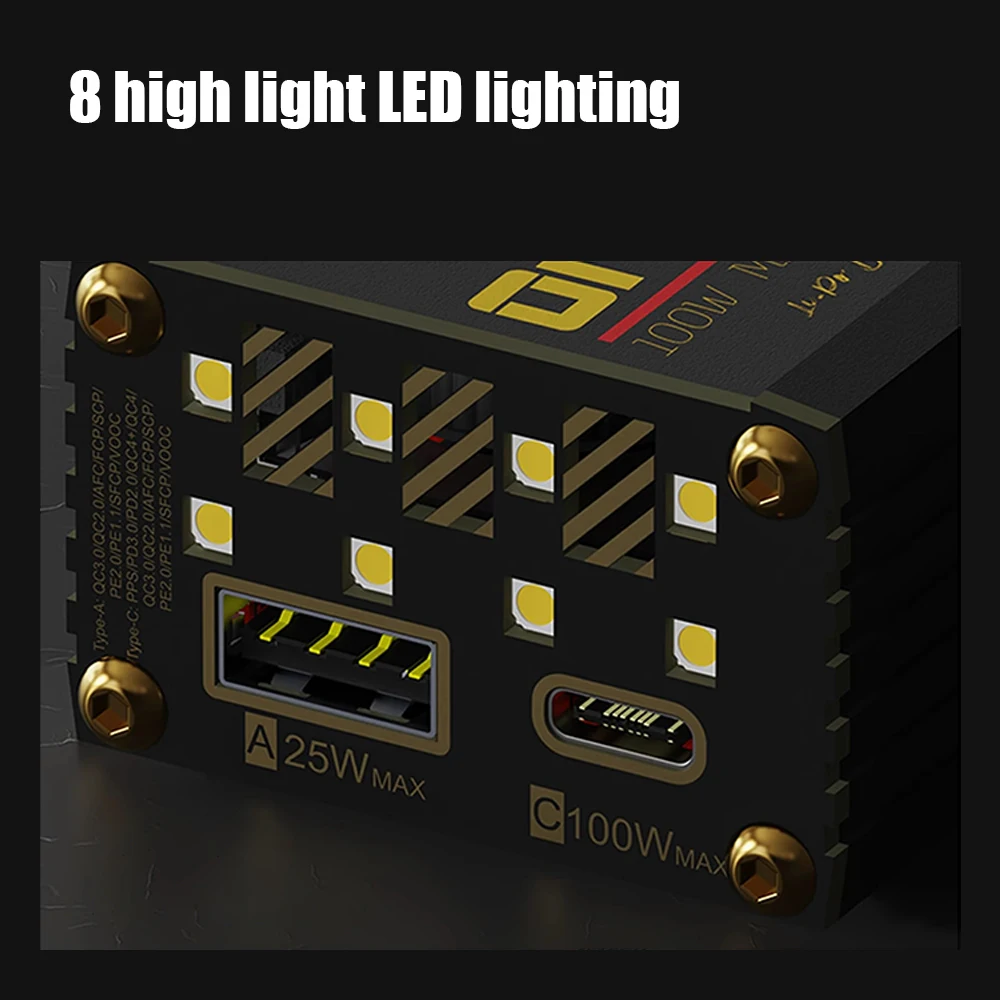 125W DIY Powerbank Motherboard OLED Screen 2S/3S/4S/5S/6S LI21700/LI-PO/LI-HV Battery Fan LED Aluminum Shell Fast Charging Board