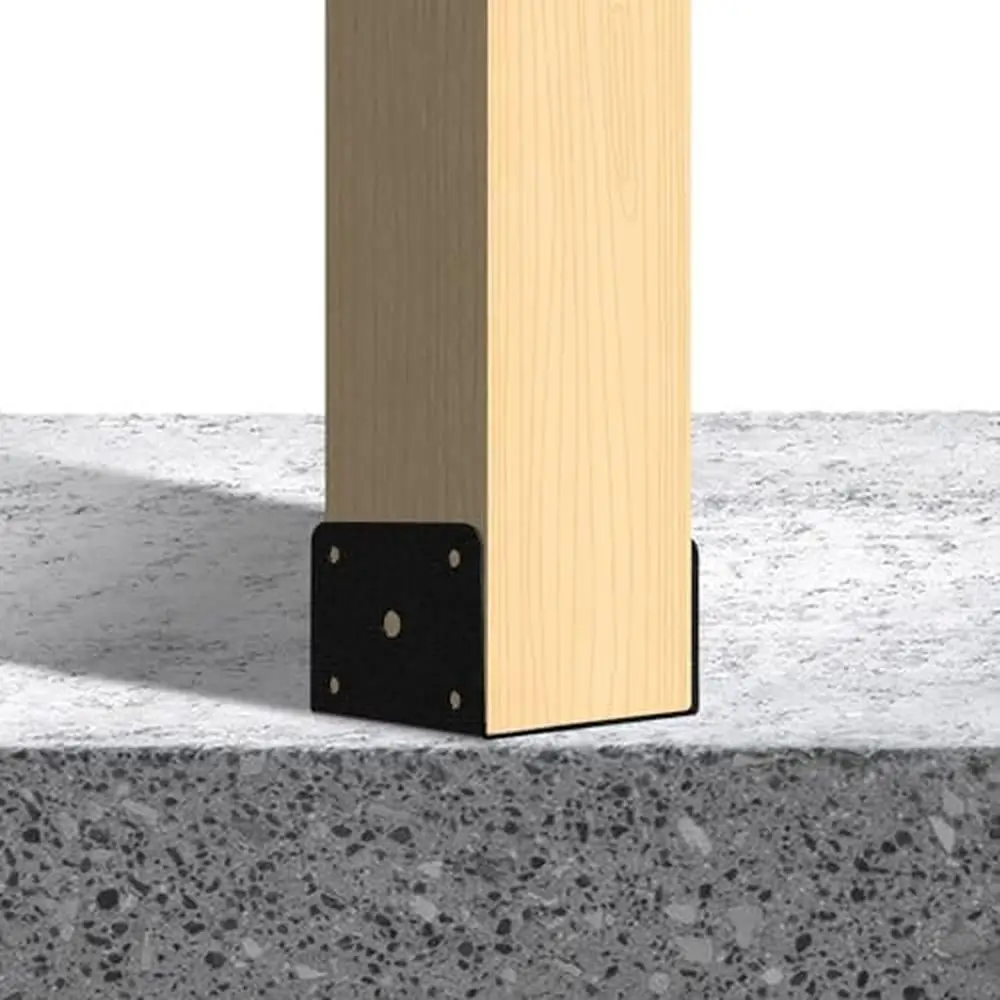 U shape fence post holder concrete anchor 6x6 bracket ground spike deck base stable support pergola and wooden fence posts 4pcs