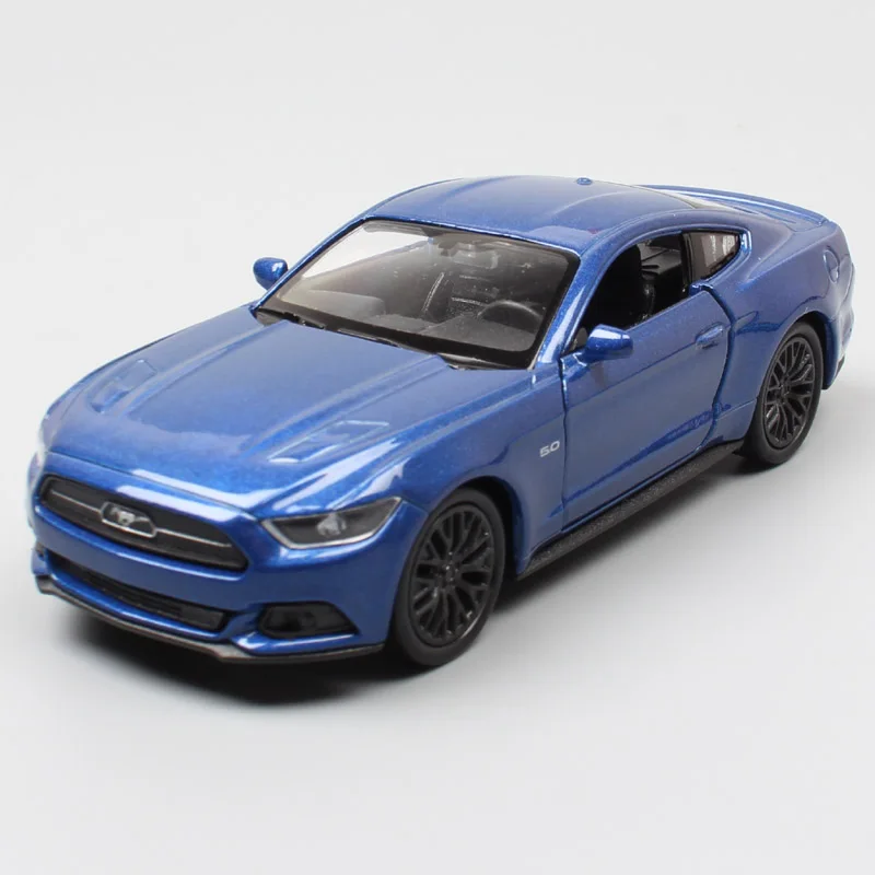 No Box 1/36 Scale Small Ford Mustang GT 2015 S550 Muscle Cars Vehicles Welly Diecast Pull Back Miniature Model Toys For Children