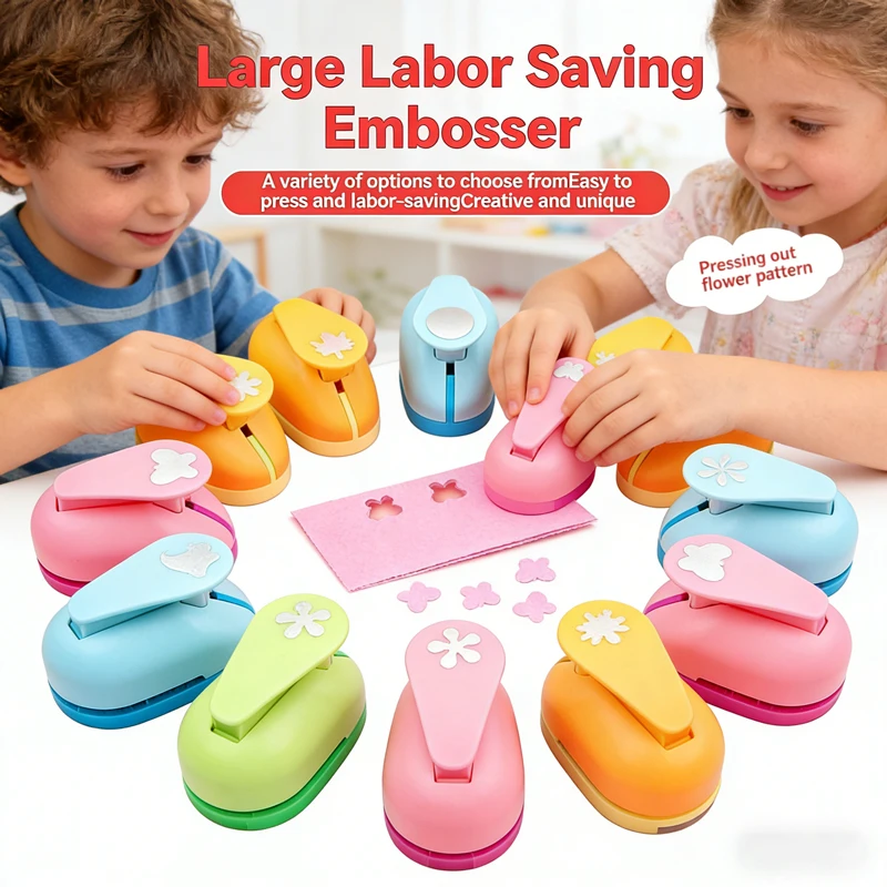 Flower Punch 5×3×4.5cm, Labor-Saving Paper Punch for Kids, DIY Scrapbooking & Embossing Tool for EVA Foam Crafts 1