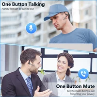 New Bee M53 Bluetooth Headset Wireless Headphone Dual-Mic Mute Noise Cancelling Earpiece Handsfree Earphones for Driver Office 4