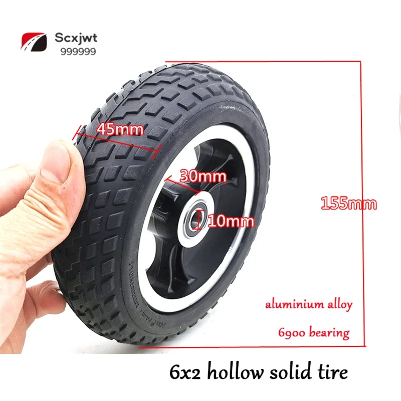 6 Inch Pneumatic Tire 6x2 Inner and Outer Electric Scooter Non Explosion Proof Solid Whole Wheel