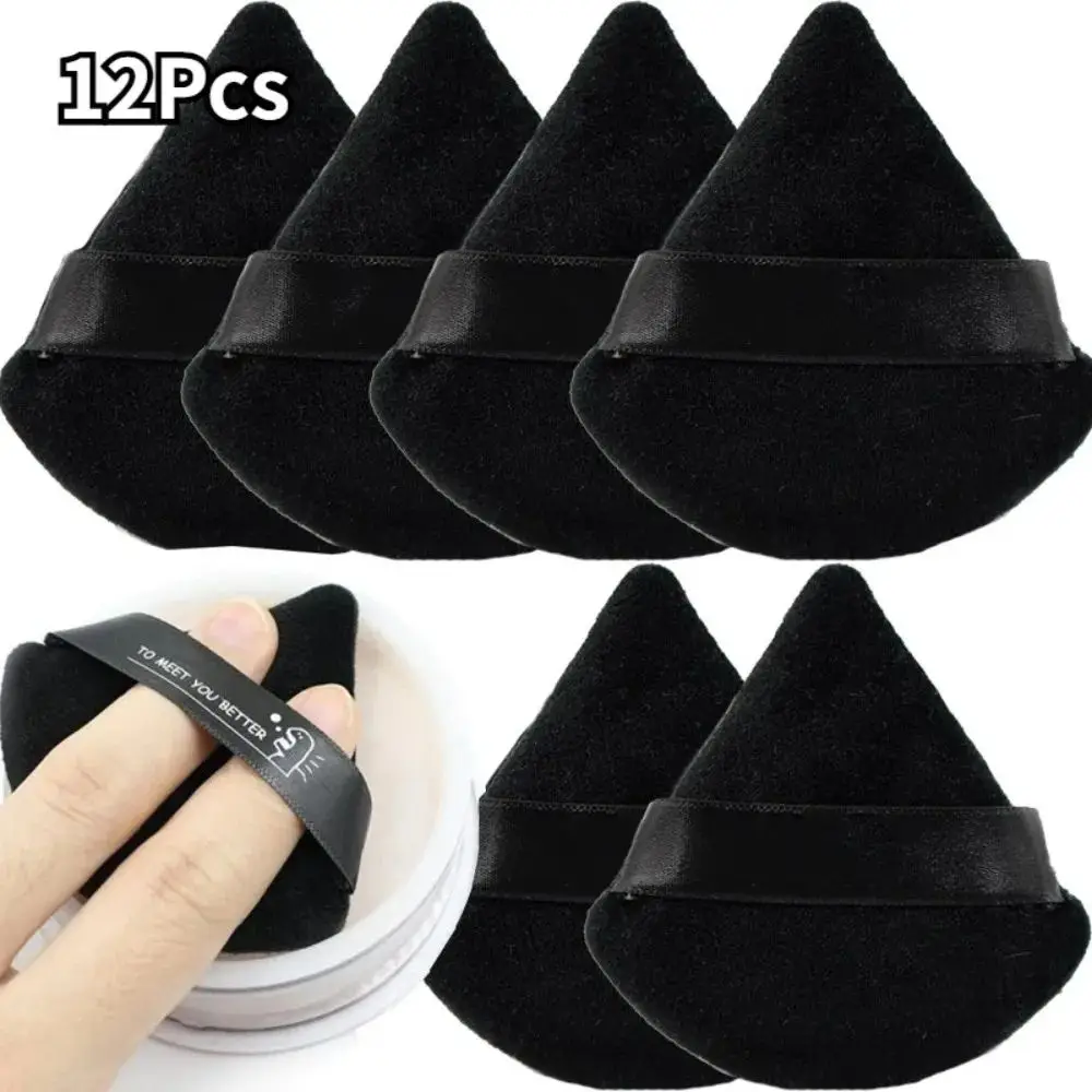 12Pcs/bag Triangle Make Up Sponges for Face Eyes Contouring Shadow Seal Velvet Powder Puff Cosmetic Foundation Women MakeUp Tool makeup sponge
