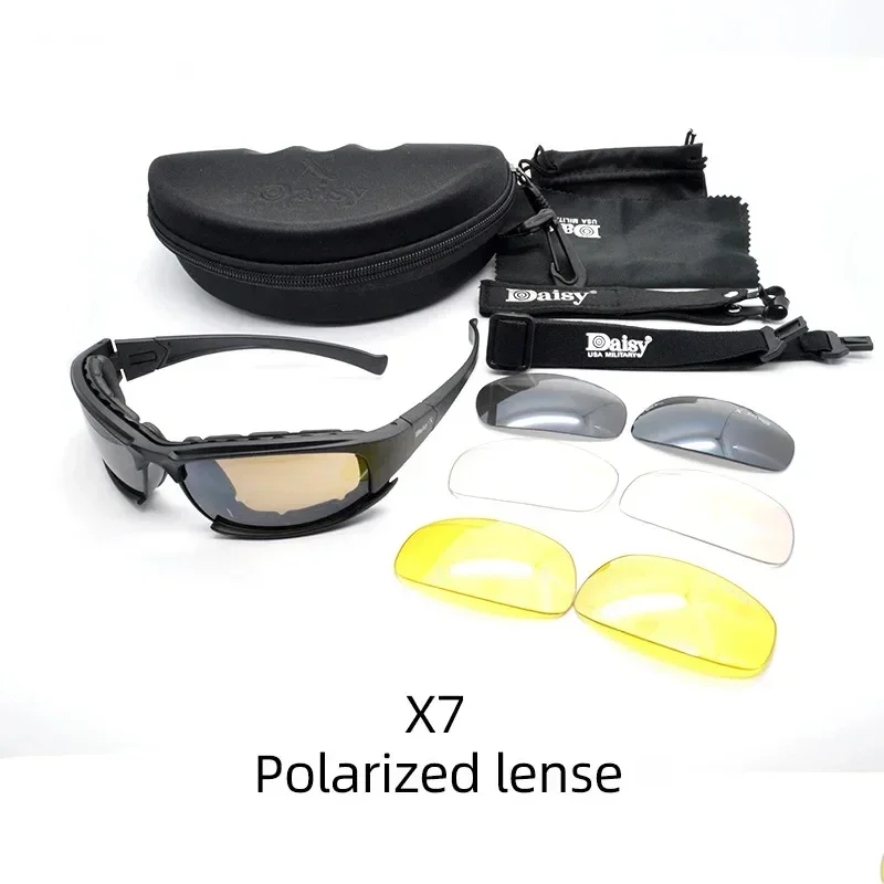 デイジーモーターサイクルタクティカル偏光メガネ、ミリタリー