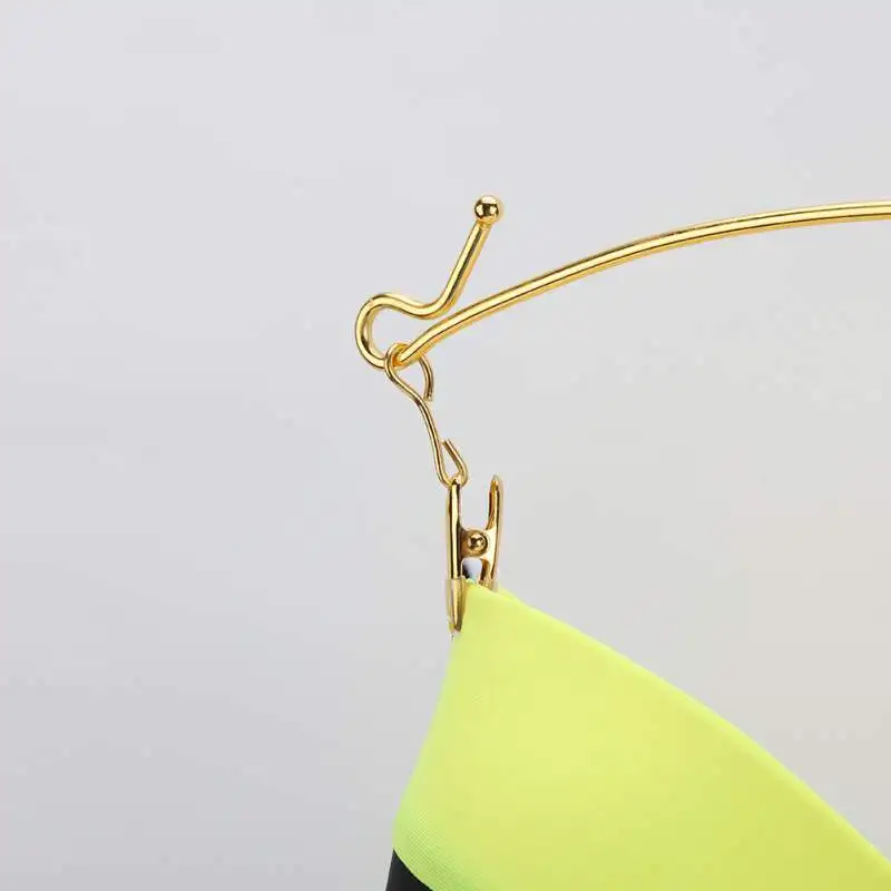 Metal Plated Inner Hanger with Clips, Bra Clips, Socks, Panty Racks, Home Drying Clothes, Display Hangers for Store 4