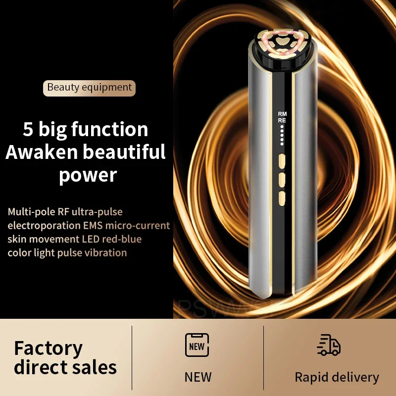 RF Radio Frequency Beauty Device EMS Facial Lift Firming Fine Lines Anti-aging Freezing Age Skin Rejuvenation Care Instrument