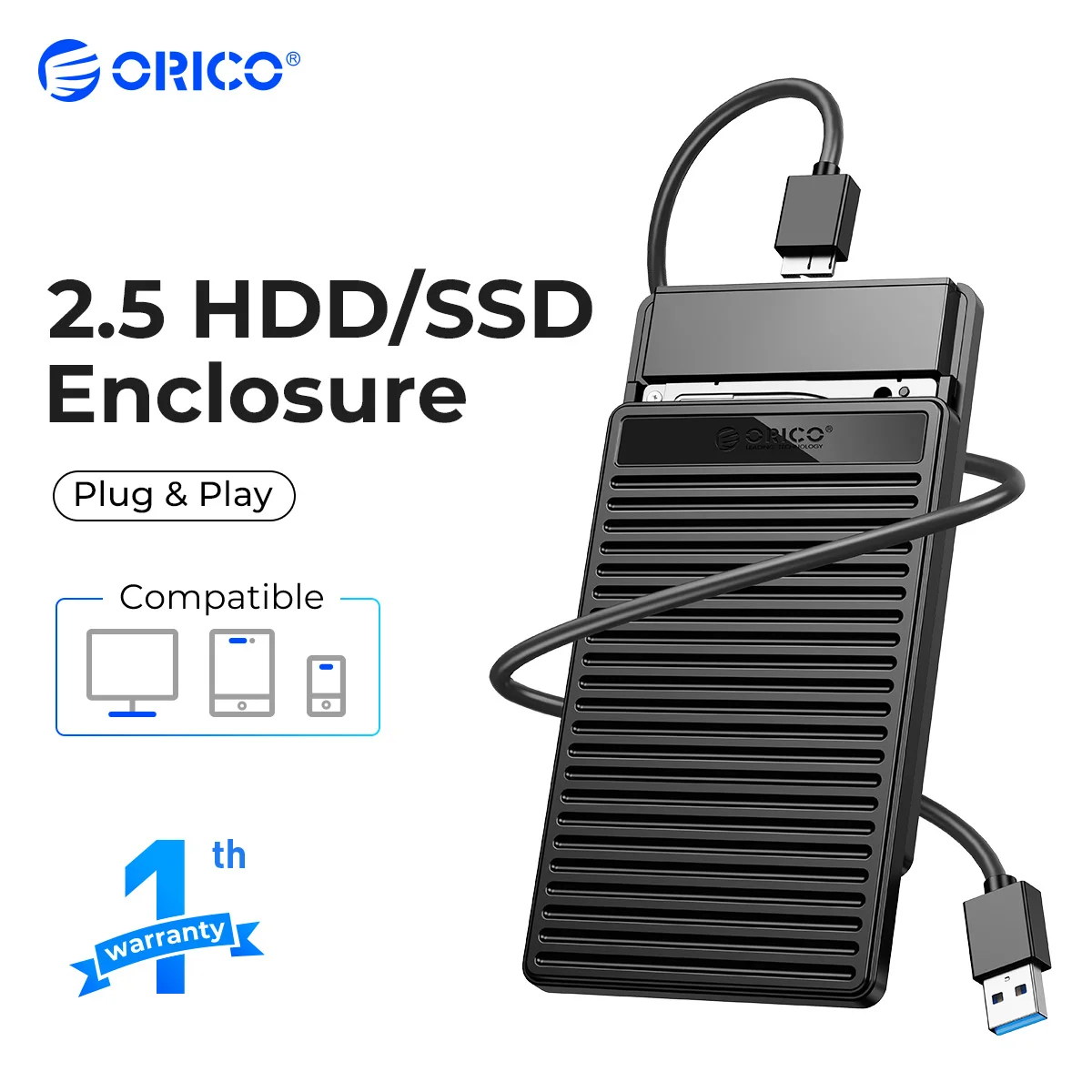 

ORICO 2.5 Inch USB3.0 HDD Case SATA to USB3.0 USB3.1 5Gbps Speed Hard Drive Enclosure for SSD HDD PC Laptop External HDD Case