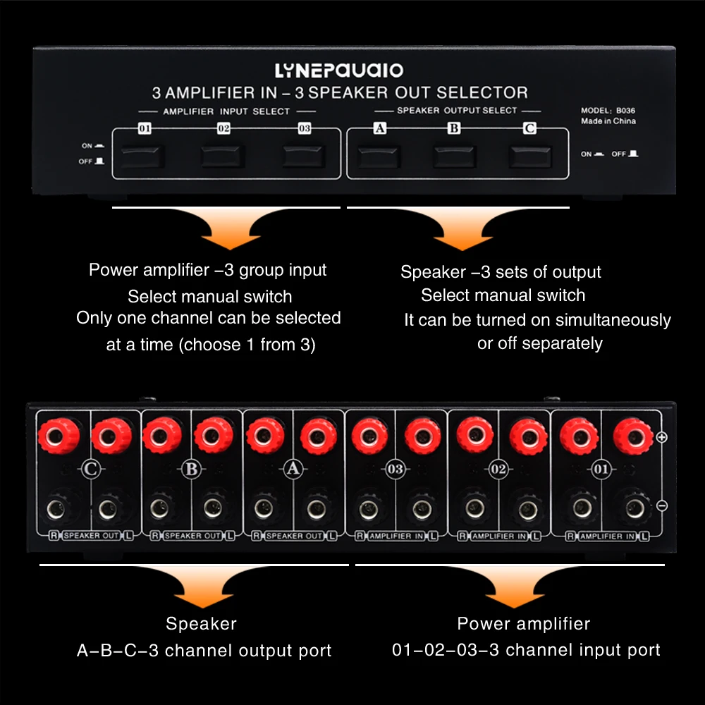 alto-falante seleção switcher áudio comutação distribuidor comparador sem perda