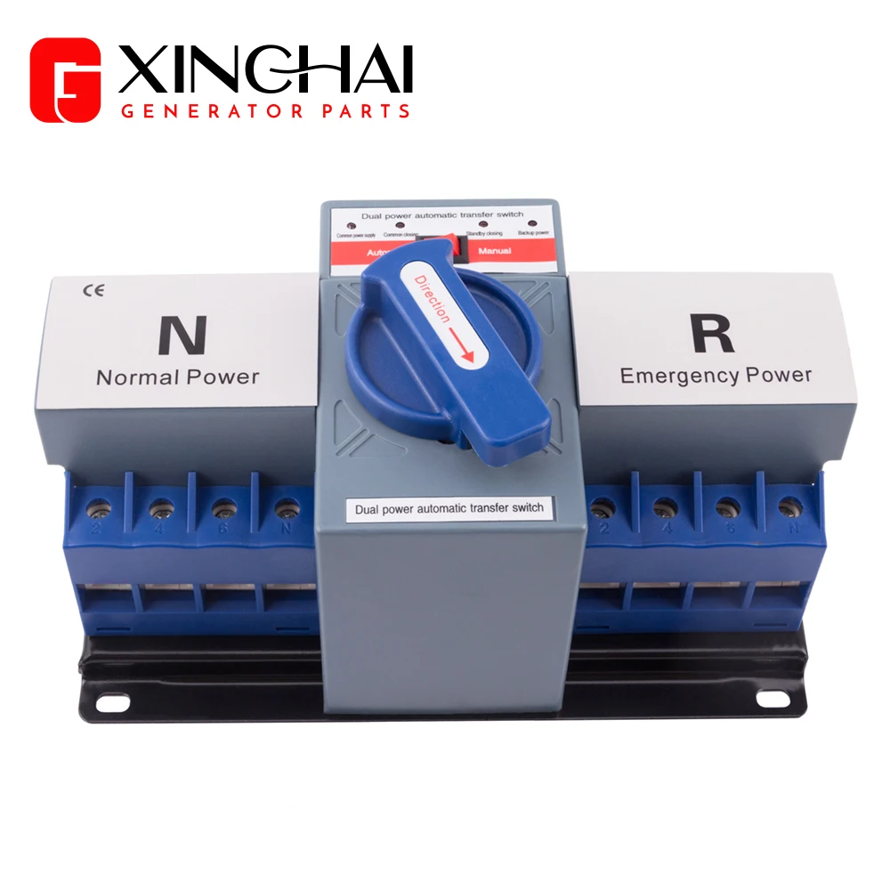 

Universal 4P 63A 380V ATS Dual Power Automatic Transfer Switch Electrical Selector Switches diesel generator part xinchai