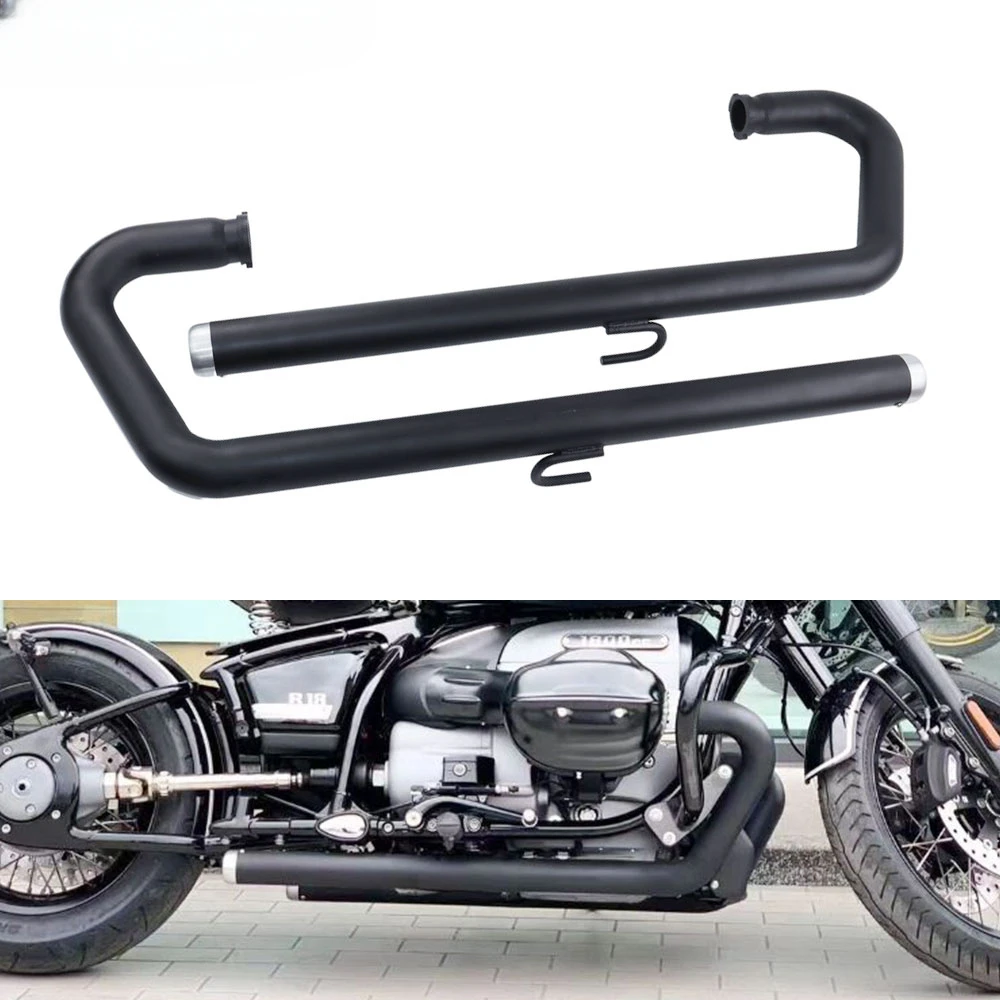 

Motorcycle Fit R 18 Exhaust Pipe Bobber Style Retro Steel Full Muffler System Silencers For BMW R18 Classic 100 Years 2018-2022