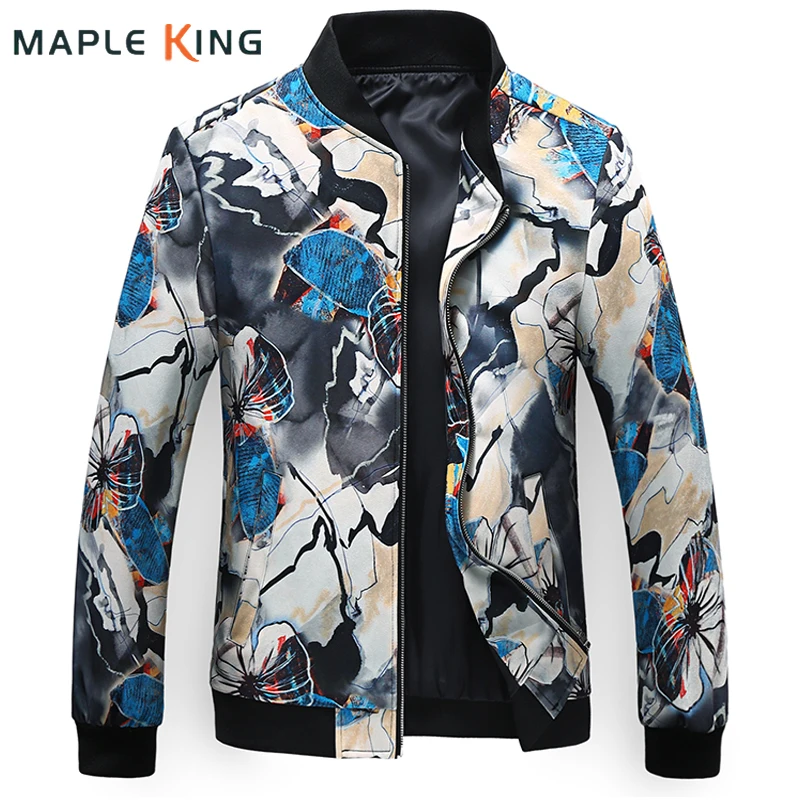 

Luxury Floral Jacket Men Designer Vintage Jacquard Techwear Plus Size 5XL 6XL Stand Collar Zipper Spring Autumn Baseball Jackets
