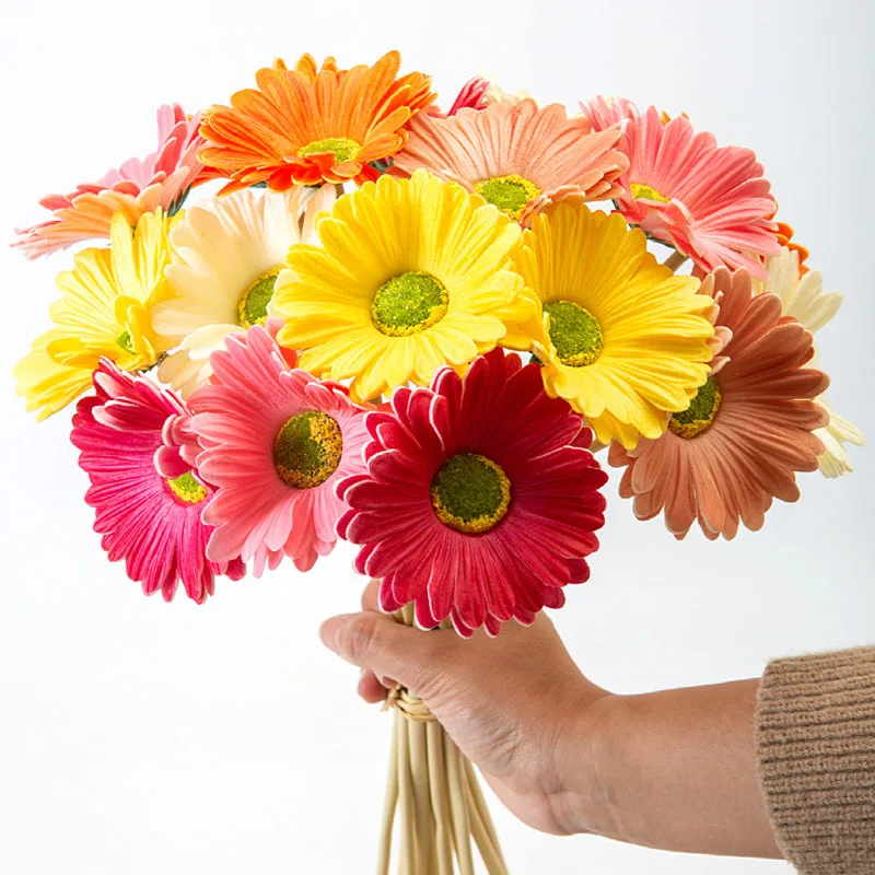 Bouquet de Gerberas Artificielles Multicolores Éclatant
