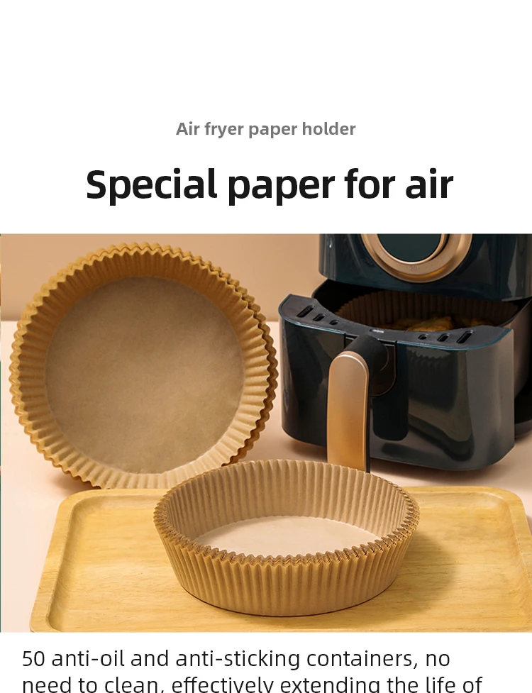 Air Fryer Special Paper, Oil Absorbent Paper Tray, Paper Tray, Food Grade  Disposable Pad Paper, Round Household Baking Silicone Paper - Temu