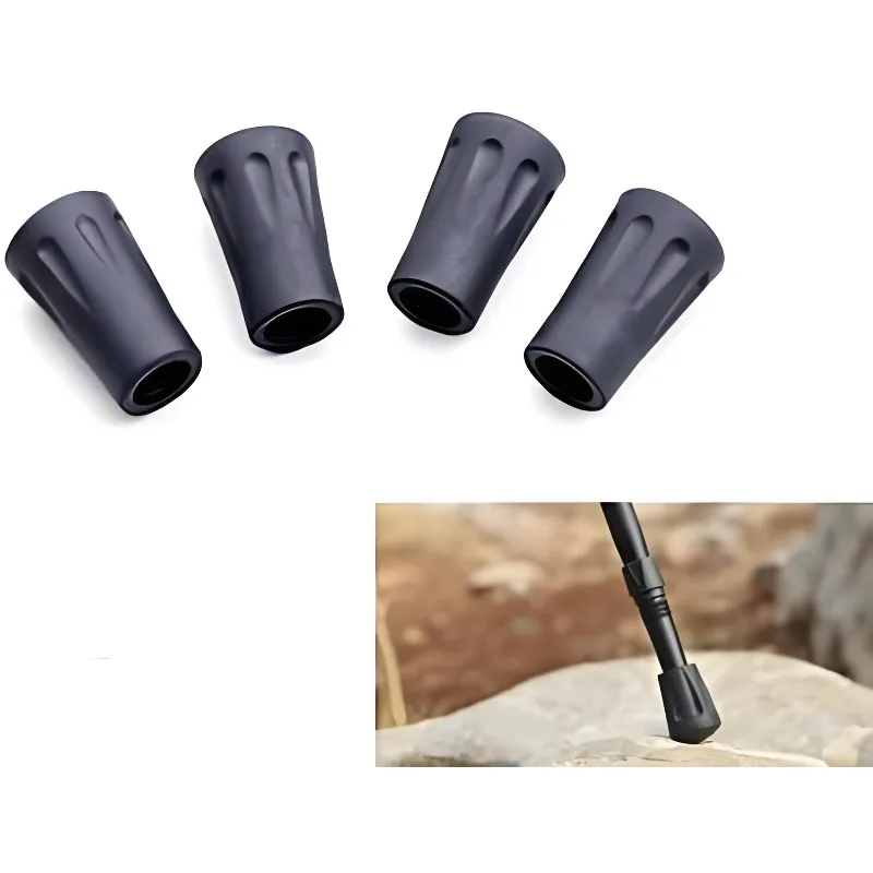 Trekking Pole Tips Durable Hiking Poles Protector Walking Sticks Ends Rubber Feet Fits Most Standard Hiking Poles