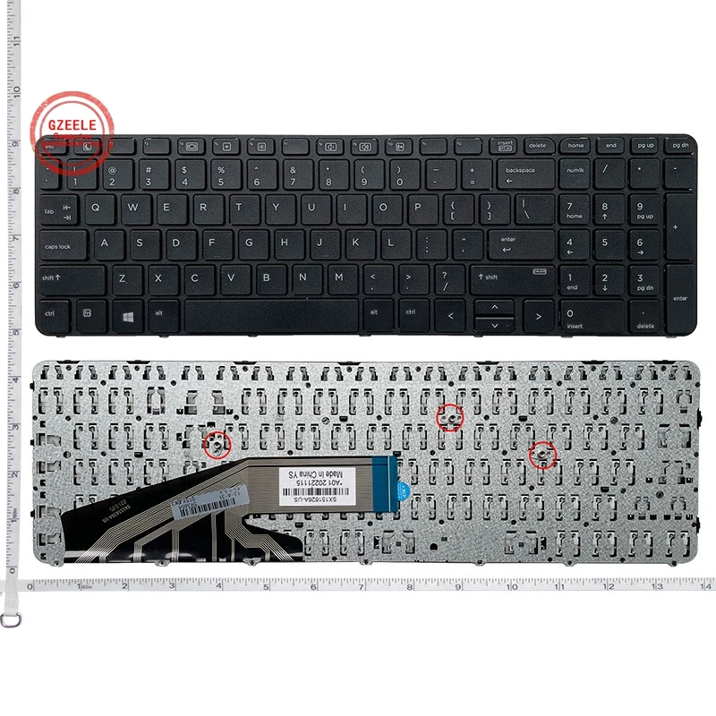 Gzeele-teclado de Laptop para hp Probook Novo Nos 450 g3 455 g3 470 g2 650 g2 650 g3 650 g3 655 g2 455 g4 470 g4 450 g4 Hstnn-q03c