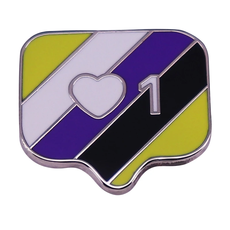 

A2176 LGBT Pride Lesbian Gay Rainbow Message reminder box Brooch Colorful Enamel Pin Backpack Clothes Lapel Pins Badge Jewelry