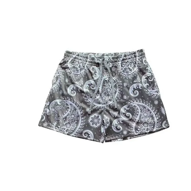 New American Style Sports Shorts Basketball Net Eye Quick Dry Breathable Running Beach Fitness Four-Quarter Shorts