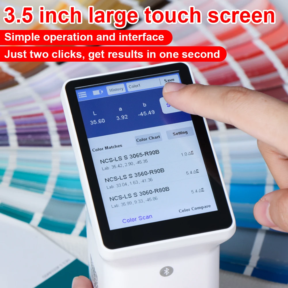 Digital Colorimeter Portable Colormeter LS173 D/8&deg; Professional Linshang Color Measuring Device for Car Paint portable colorimeter