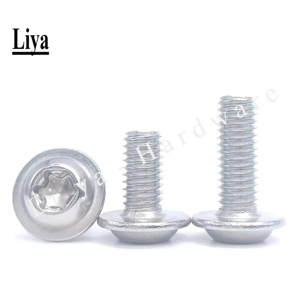 AGBERG - Viti A Testa Bombata M6 X 70 Con Flangia E Torx (TX) - Viti A Testa Bombata [100 Pezzi] In Acciaio Inox A2 V2A, Inossidabile - ISO 7380-2 - Foto 3