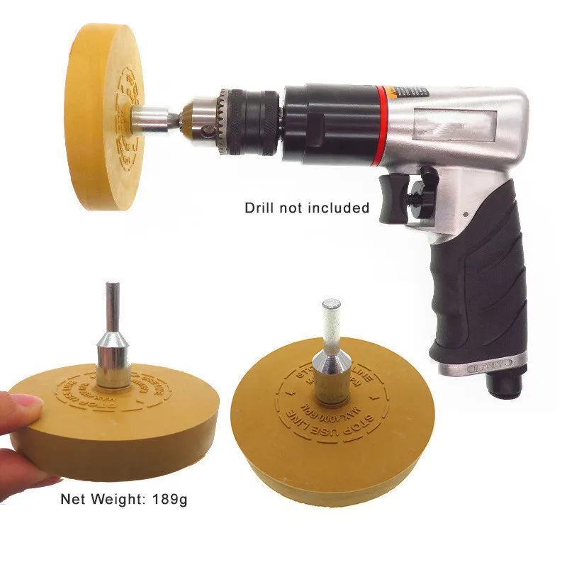 Car sticker remover Car Pneumatic Rubber Eraser Wheel Pad Rubber Disk Decal Eraser Wheel Car Sticker Remover Paint Cleaner Polish Auxiliary Tool