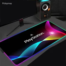 

RGB Mouse Pad Large PlayStation PS4 LED Mousepad Table Mat Gamer PC Keyboards Accessories Deskmat Gaming Laptop Mausepad Backlit