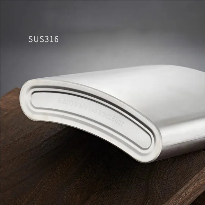 두꺼운 대용량 와인병 316 스테인레스 스틸 휴대용 두꺼운 가죽 커버 포함 용량 5파운드 와인 포트 ZI592