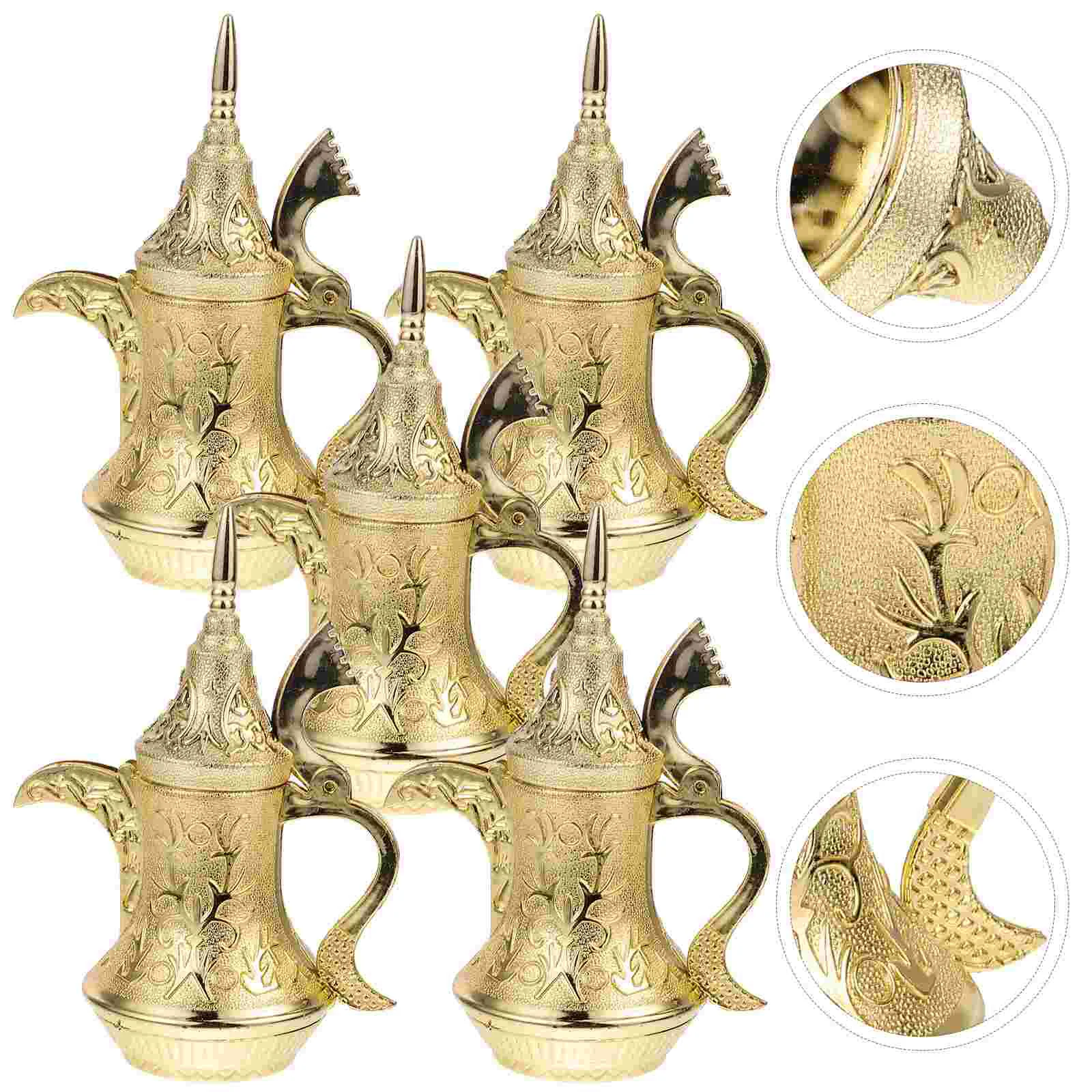 5 Pcs Gold Candy Box Treat Container Gift Wrap Storage Small Favor Box Sweet Holder Party Supplies Decorative Plastic Material