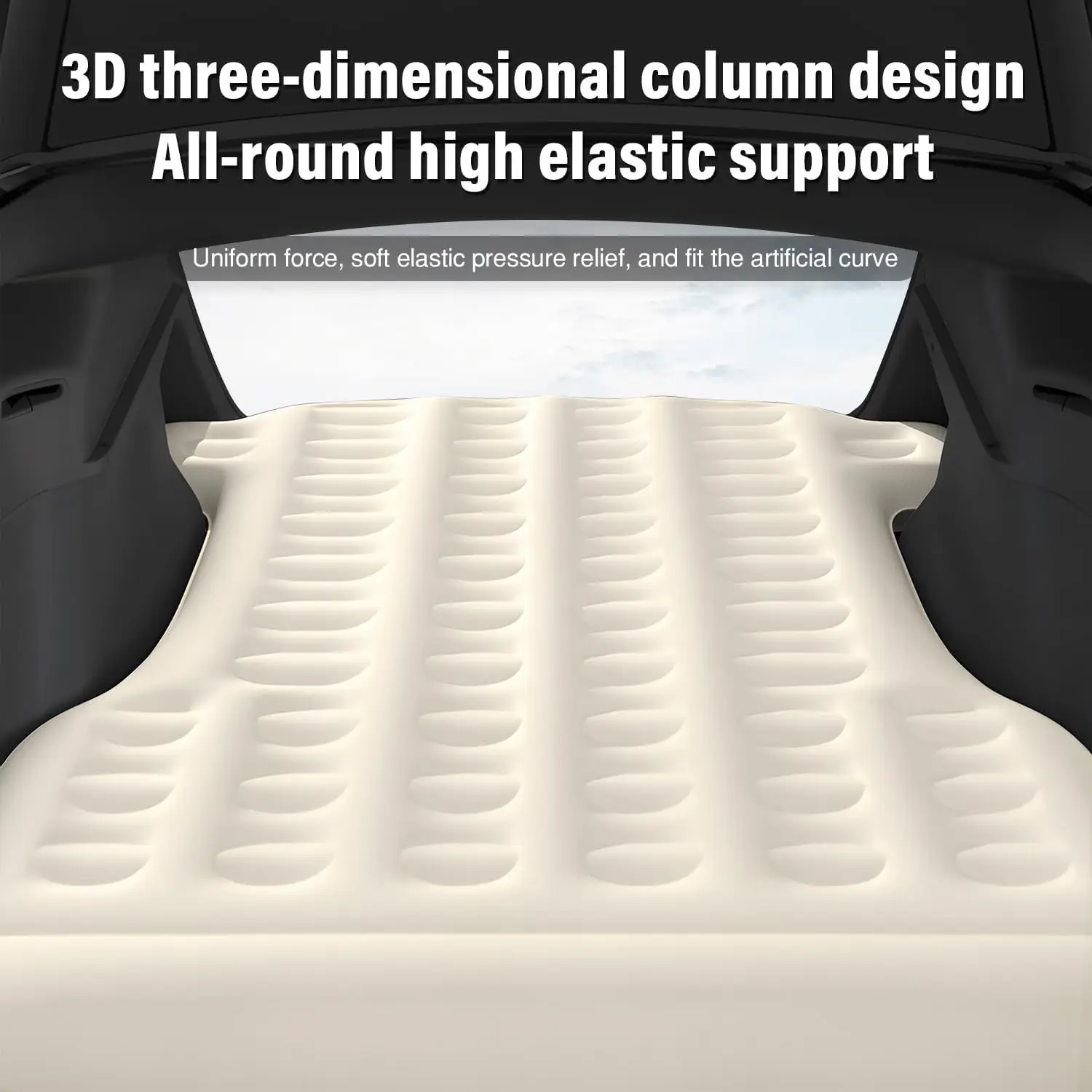 Trunk Camping air Mattress for Tesla Model Y-Camping Bed with Air Pump Travel Outdoor Portable Sleeping Pad Mattress
