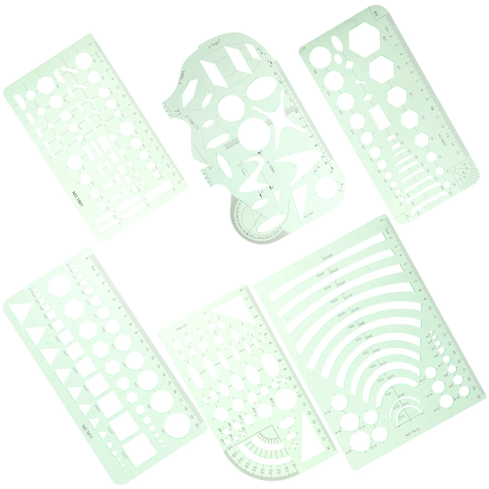 

1 Набор геометрический трафарет инструмент для рисования Геометрическая архитектура шаблон для рисования