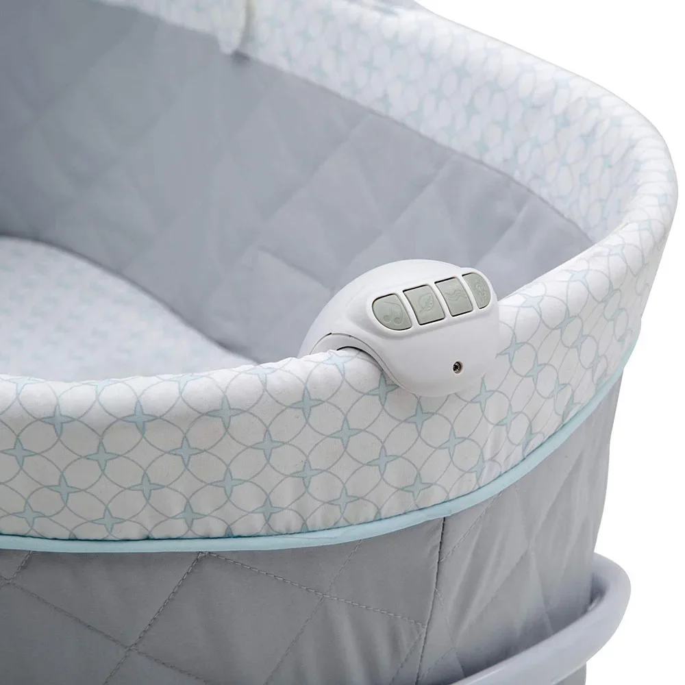Deluxe 2-in-1 Bedside Bassinet Portable Crib, Windmill