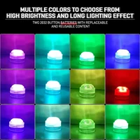 Wireless Adhesive LED Car Interior Ambient Light Remote Control Decor Auto Roof Foot Atmosphere Lamp Bicycle Tail Light - Image 4