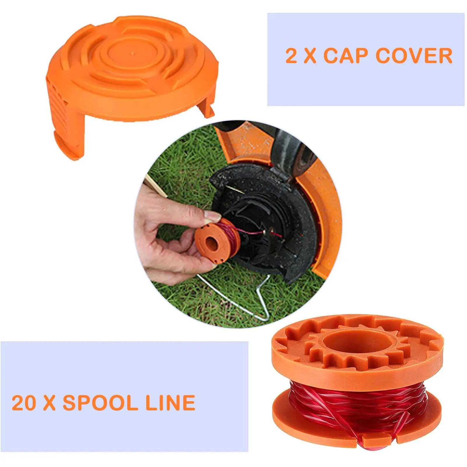 Mower Accessories Spool Trimmer Spool Cutting Rope And Cutting Line WA0010 Replacement Grass Trimmer Line Set For Worx grass trimmer line,mower accessories,trimmer line