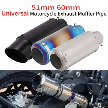 51mm 60mm Universal Motorcycle Exhaust Muffler Escape Pipe For Yamaha R1 R3 CBR600RR R6 Ninja 400 Z800 GSXR MT07 FZ09 DB Killer